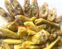 1Ngon, Gà ta bó xôi chà bông ôm hạt sen