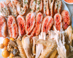 Gà ta bó xôi cốt dừa 2 vị ôm hạt sen