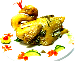 Gà ta nổ muối hột